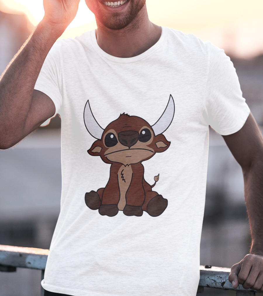 Minotaur Buffalo Bills Cute Cartoon Minotaur Character With Big Horns T-Shirt