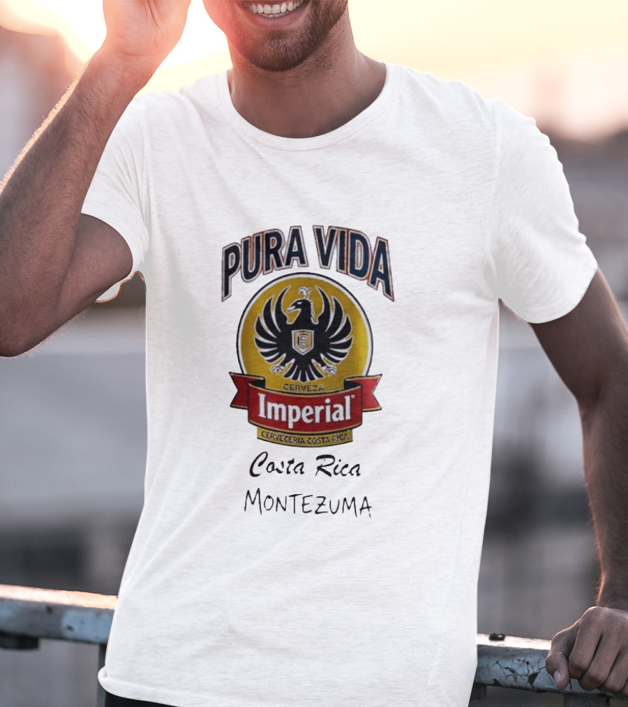 Pura Vida Cerveza Imperial Cerveceria Costa Rica Montezuma T-Shirt