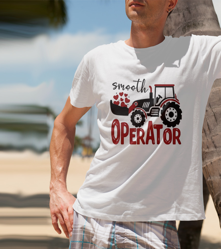 Smooth Operator Toddler Tractor Hearts T-Shirt