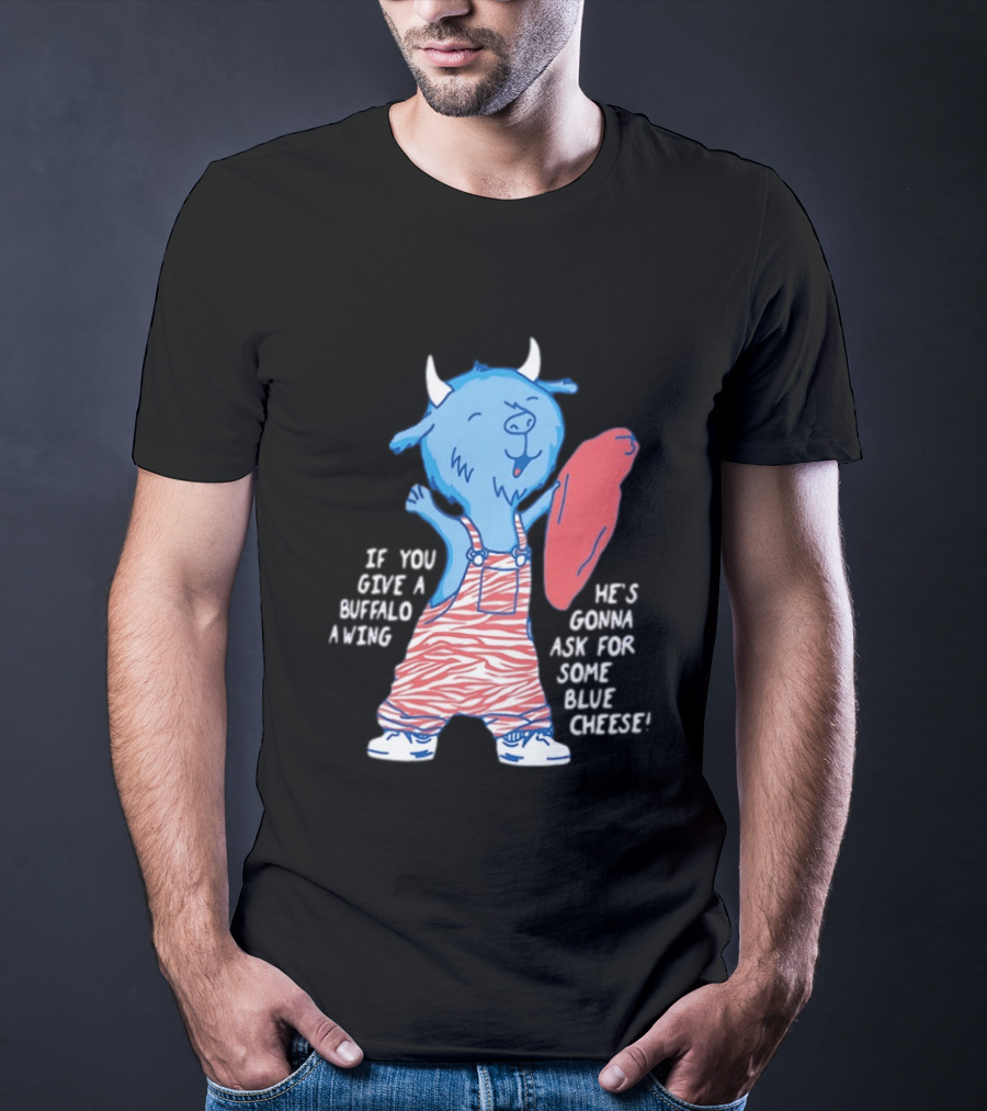 Buffalo Bills Blue Cheese Buffalo Wing Retro Peppermintźć T-Shirt