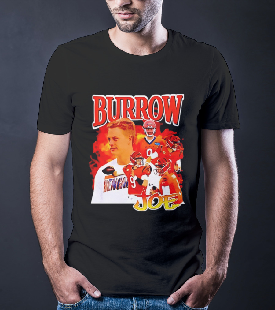 Burrow Joe 9 Cincinnati Bengals Football Star Blazing T-Shirt