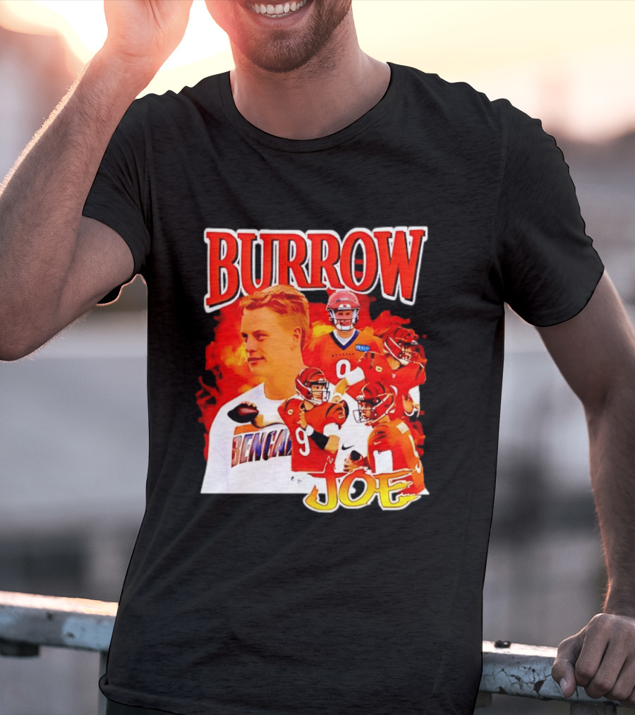 Burrow Joe 9 Cincinnati Bengals Football Star Blazing T-Shirt
