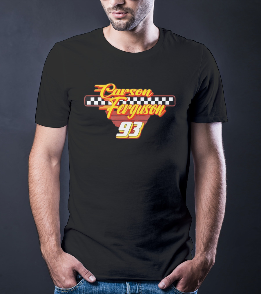 Carson Ferguson 93 Racing Checkered Flag T-Shirt