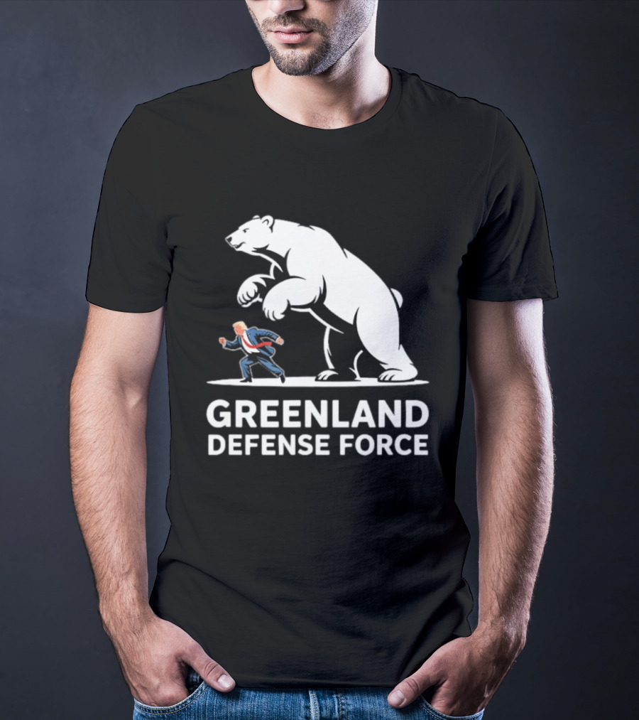 Greenland Defense Force Polar Bear Political Humor T-Shirt