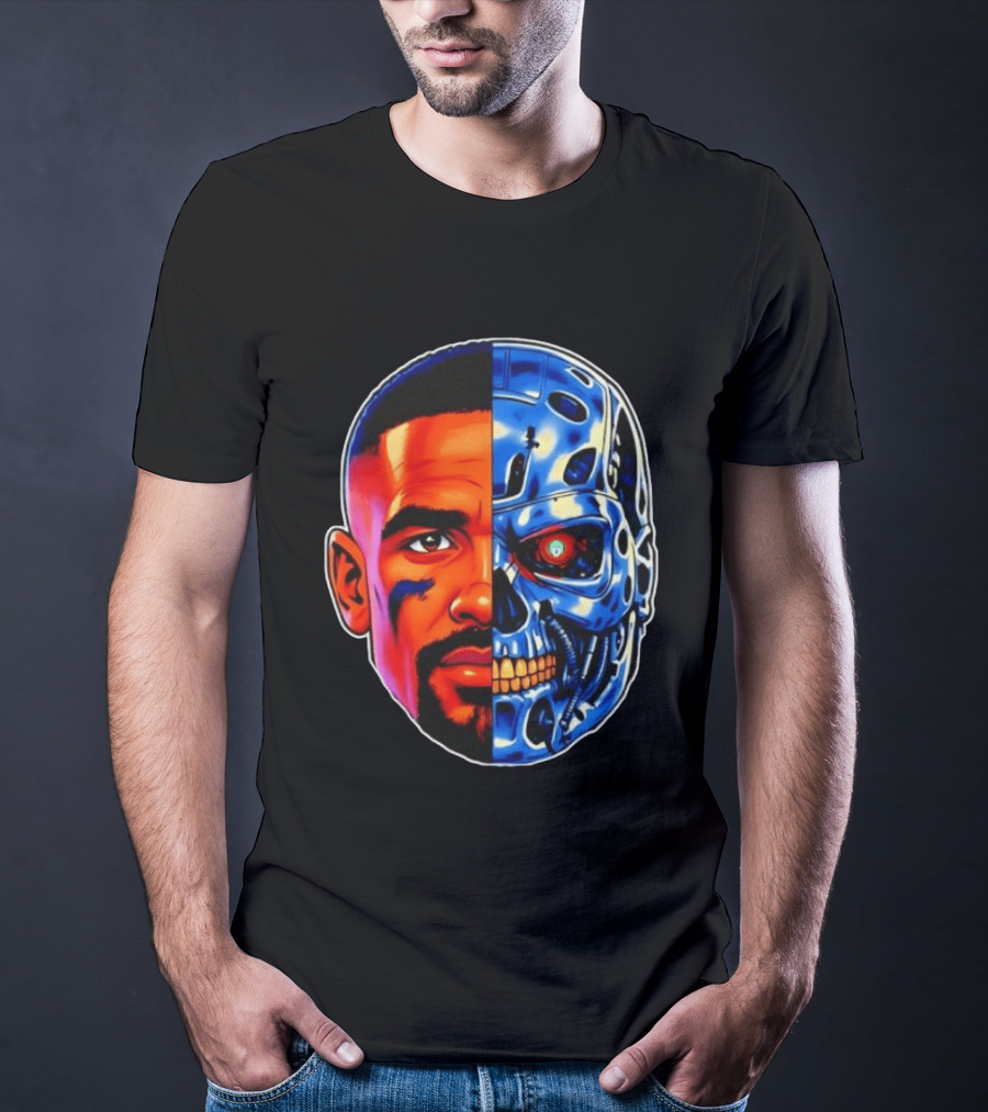 Jalen Hurts The Terminator Half Face Robo Fusion T-Shirt