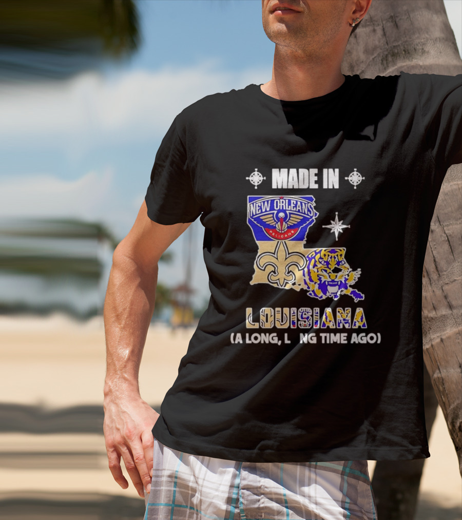 New Orleans Pelicans And Louisiana State Mashup A Long Long Time Ago T-Shirt