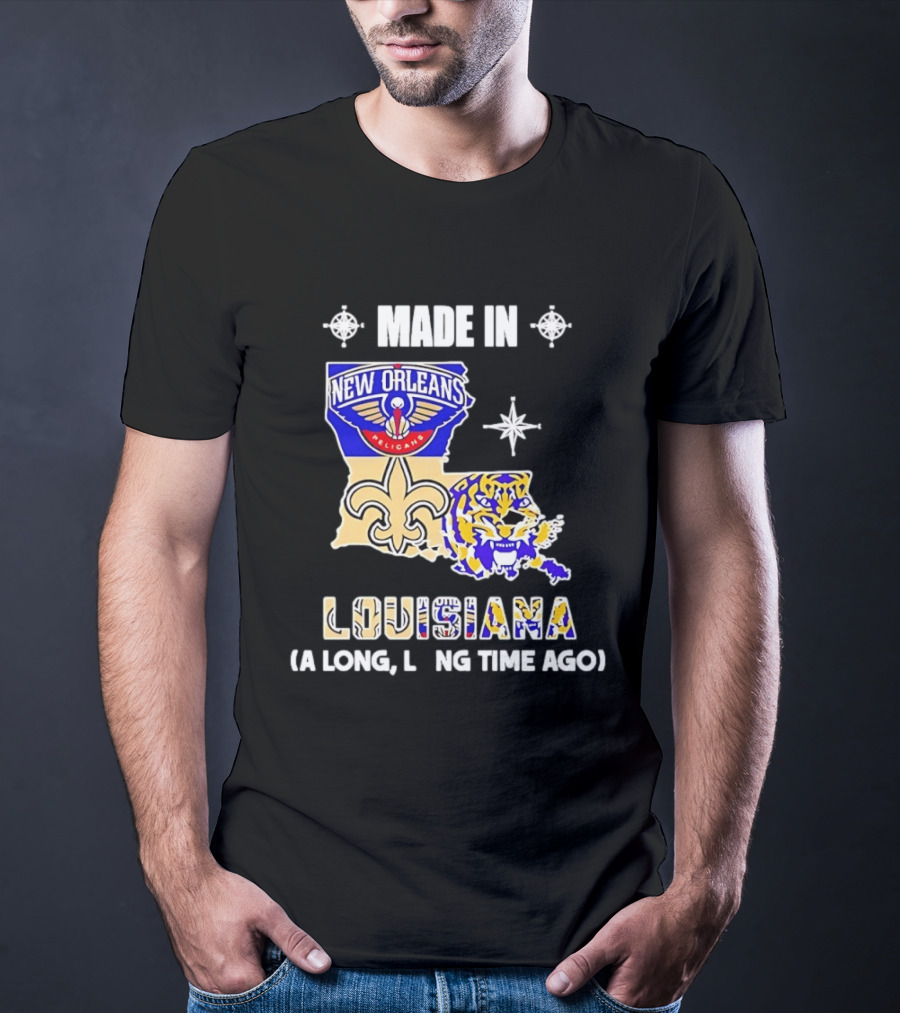 New Orleans Pelicans And Louisiana State Mashup A Long Long Time Ago T-Shirt