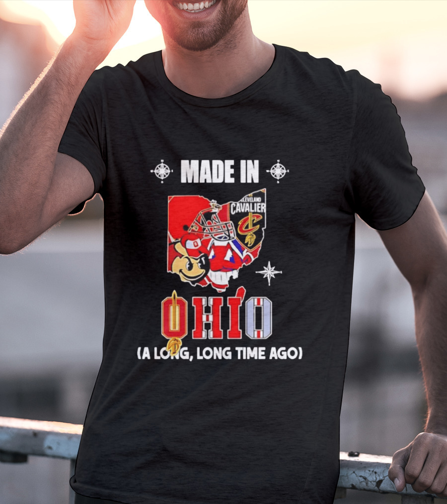 Ohio State Buckeyes Cleveland Cavaliers Made In Ohio A Long Long Time Ago T-Shirt