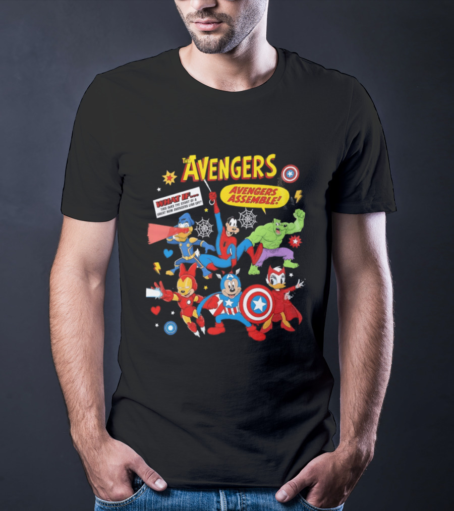 Marvel Avengers Assemble Mickey And Friends Comic Book Superheroes What If T-Shirt