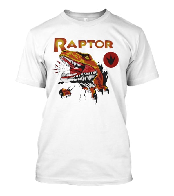 Raptor Ghost World Dinosaur Art Claw Print T-Shirt