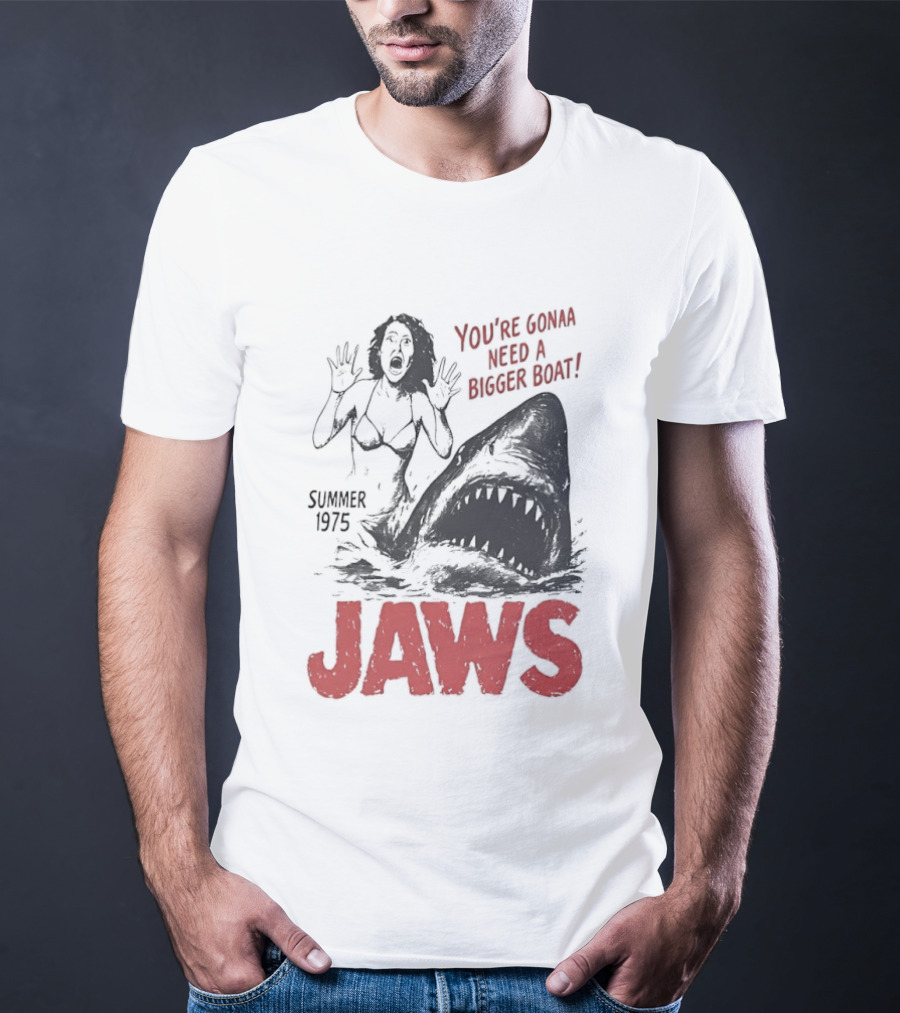 Jaws You're Gonna Need A Bigger Boat Summer 1975 Vintage Movie T-Shirt