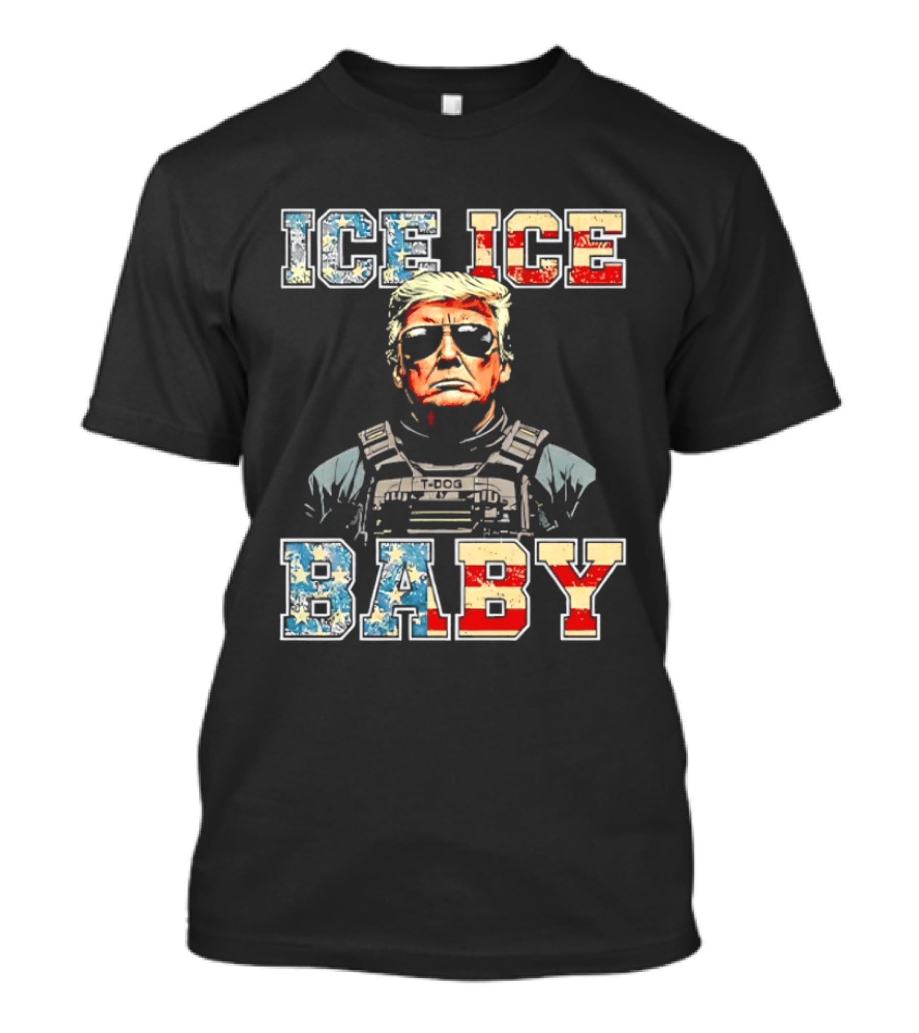 Ice Ice Baby Donald Trump America Sunglasses Vest T-Shirt