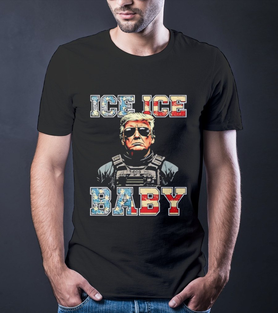 Ice Ice Baby Donald Trump America Sunglasses Vest T-Shirt