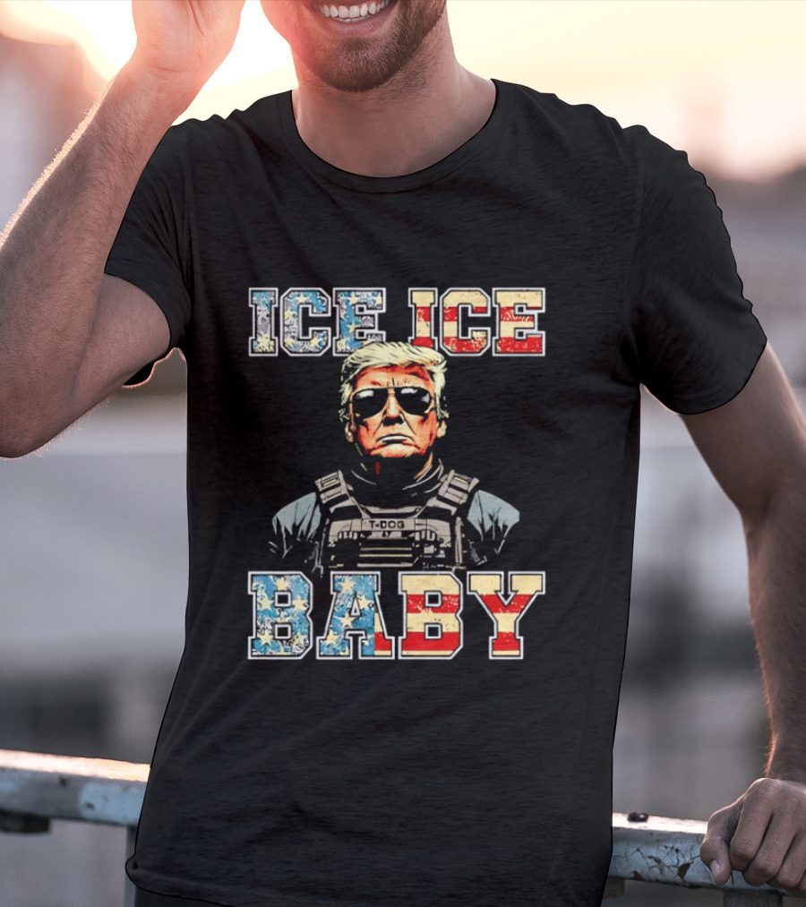 Ice Ice Baby Donald Trump America Sunglasses Vest T-Shirt