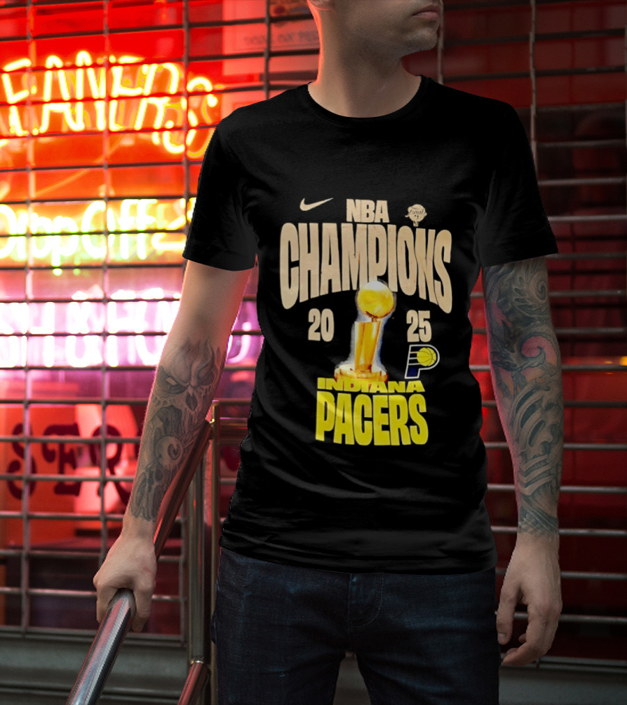 NBA Champions 2025 Indiana Pacers Trophy Nike T-Shirt