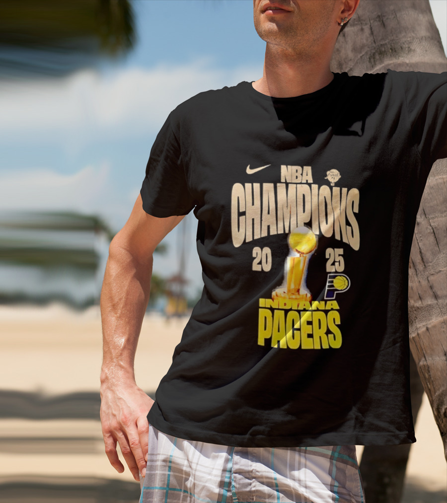 NBA Champions 2025 Indiana Pacers Trophy Nike T-Shirt