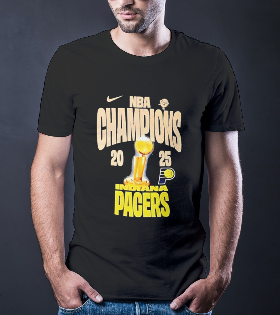 NBA Champions 2025 Indiana Pacers Trophy Nike T-Shirt
