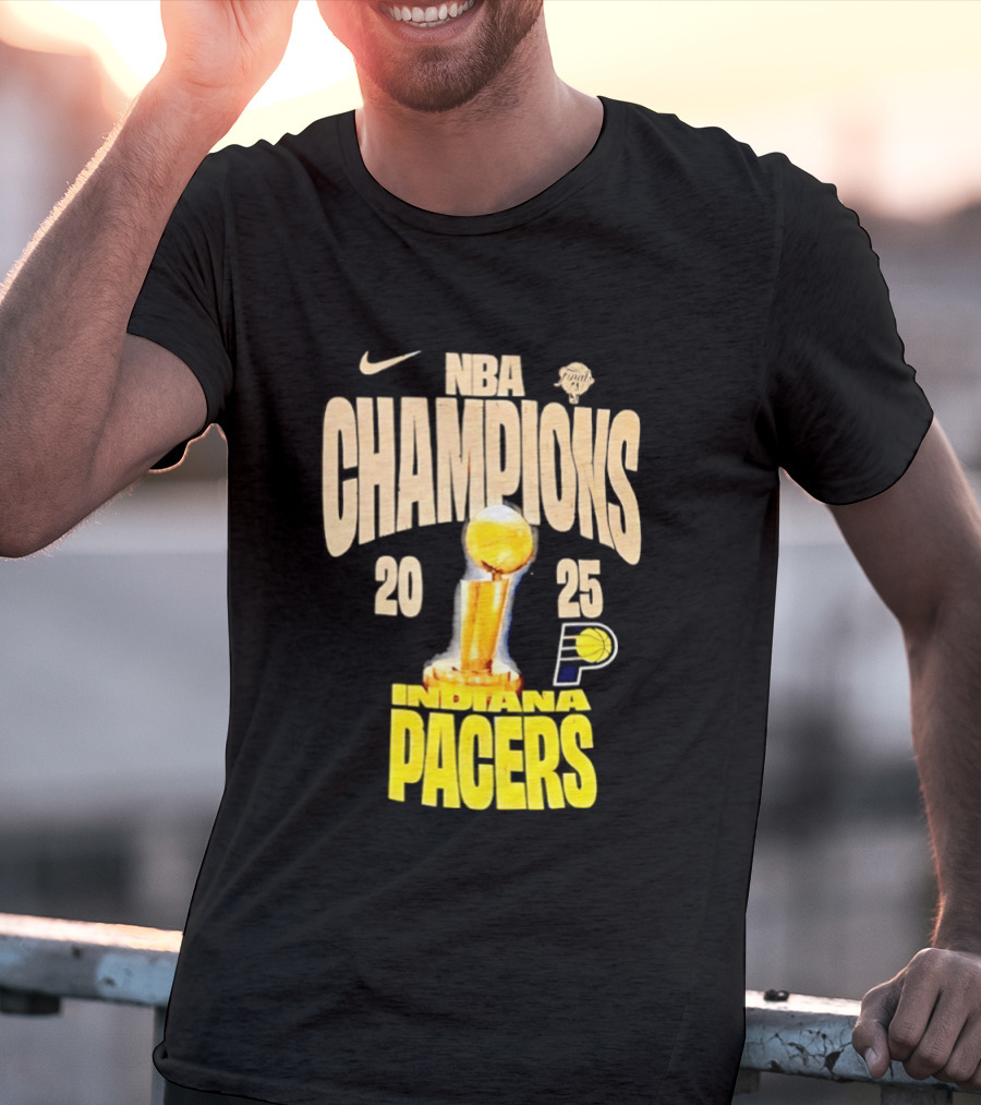NBA Champions 2025 Indiana Pacers Trophy Nike T-Shirt