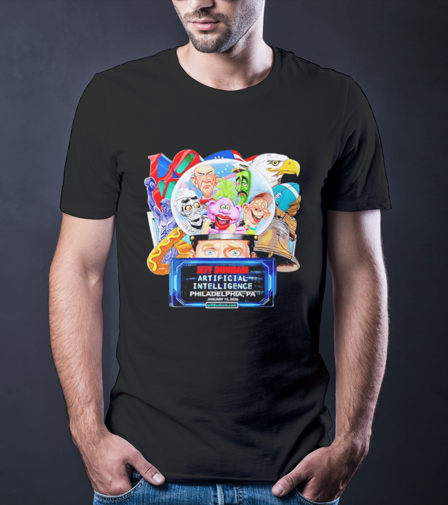 Jeff Dunham Artificial Intelligence Philadelphia PA January 2026 T-Shirt