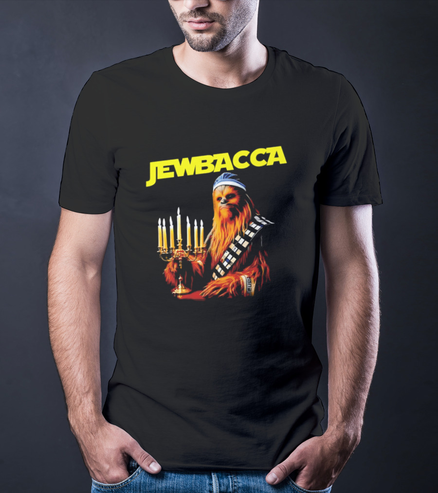 Jewbacca Chewbacca Star Wars Menorah Hanukkah T-Shirt