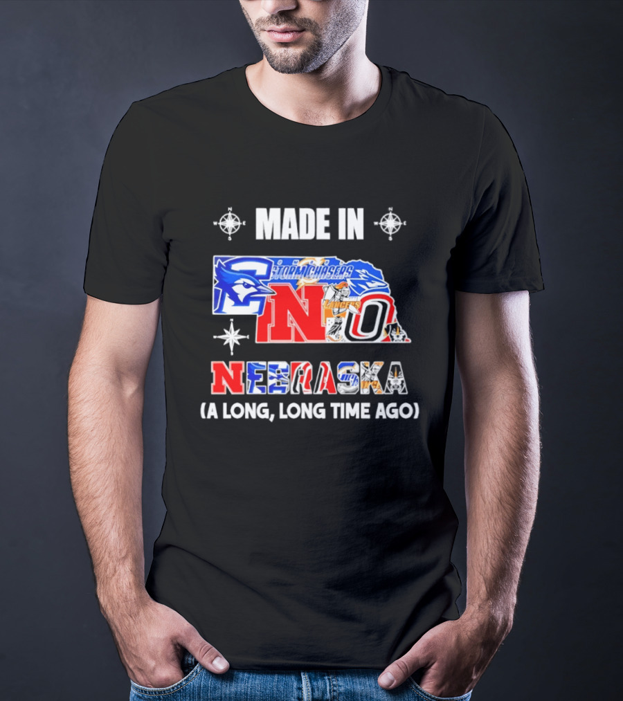 Made In Nebraska Long Time Ago College Sports State T-Shirt