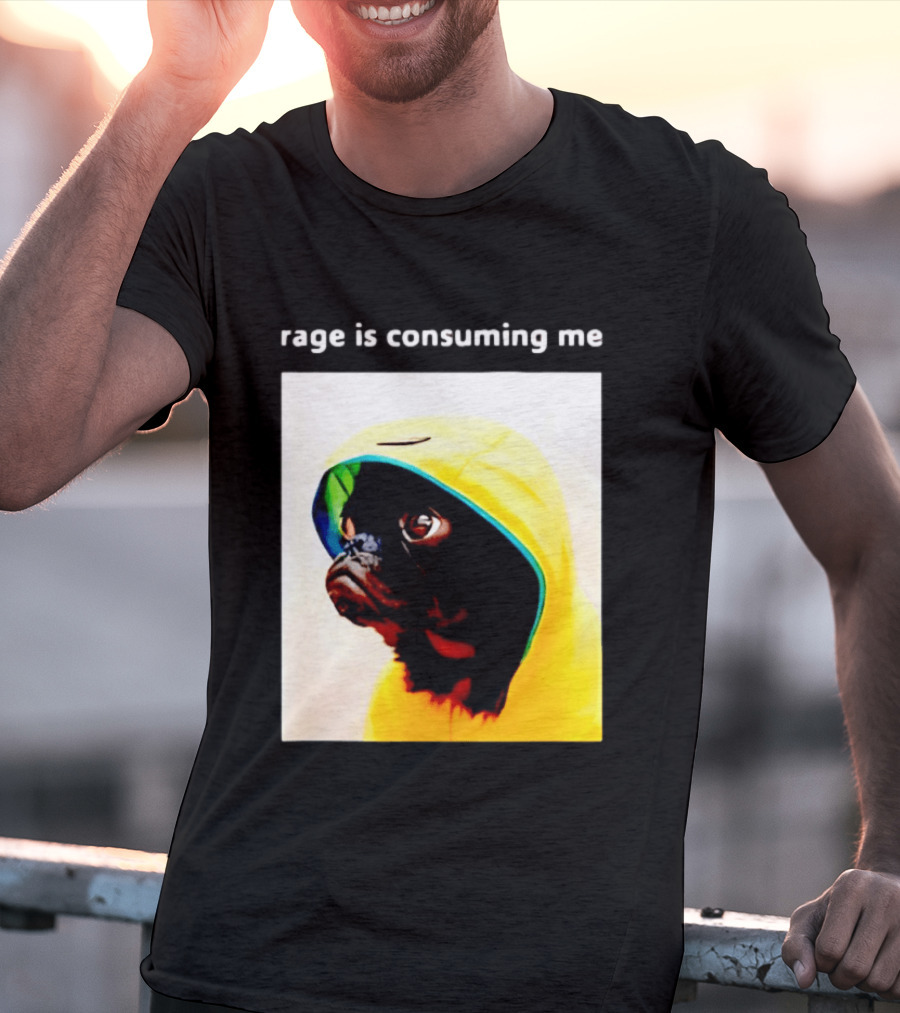 Rage Is Consuming Me Pug In Yellow T-Shirt