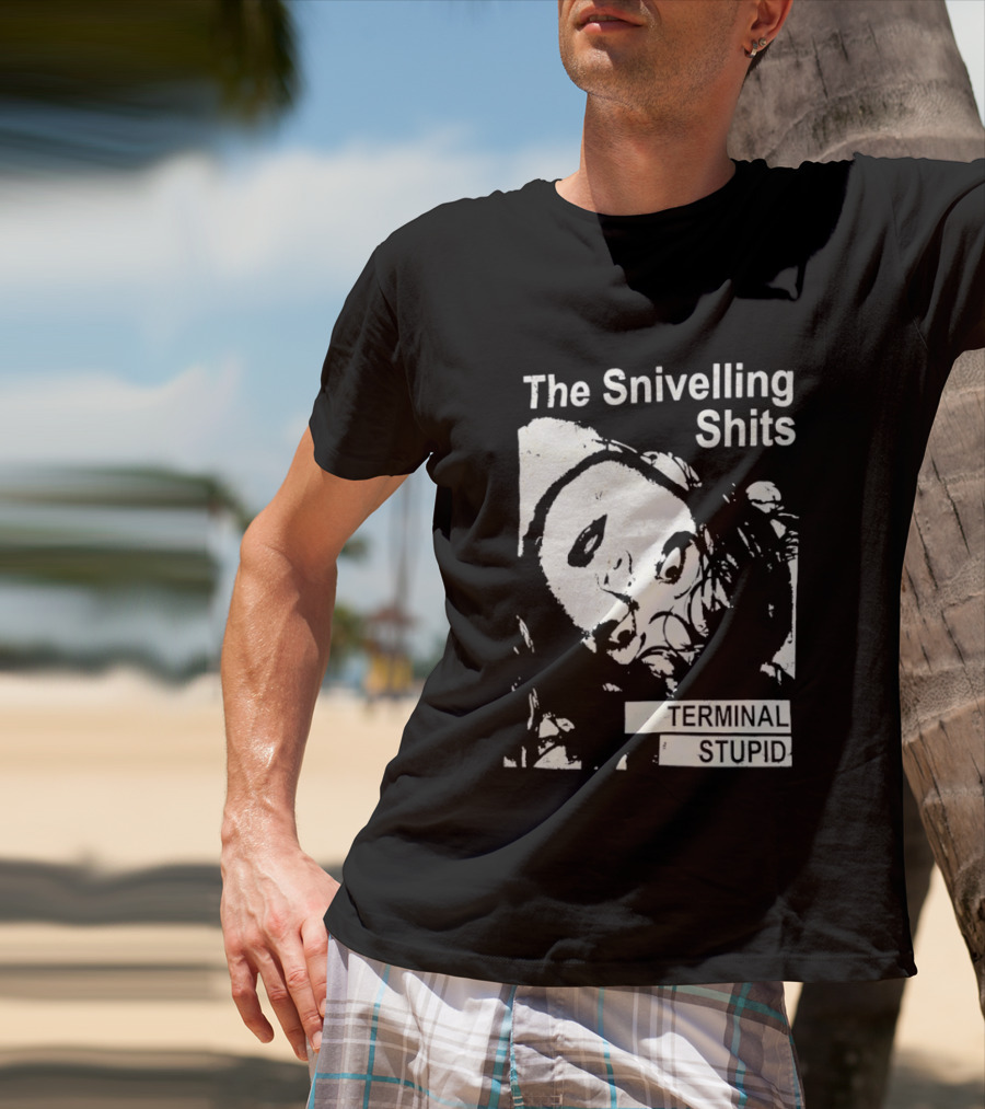 The Snivelling Shits Terminal Stupid Album Cover T-Shirt