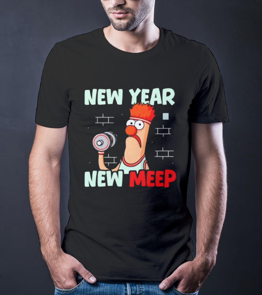 New Year New Meep Workout Motivation Cartoon T-Shirt