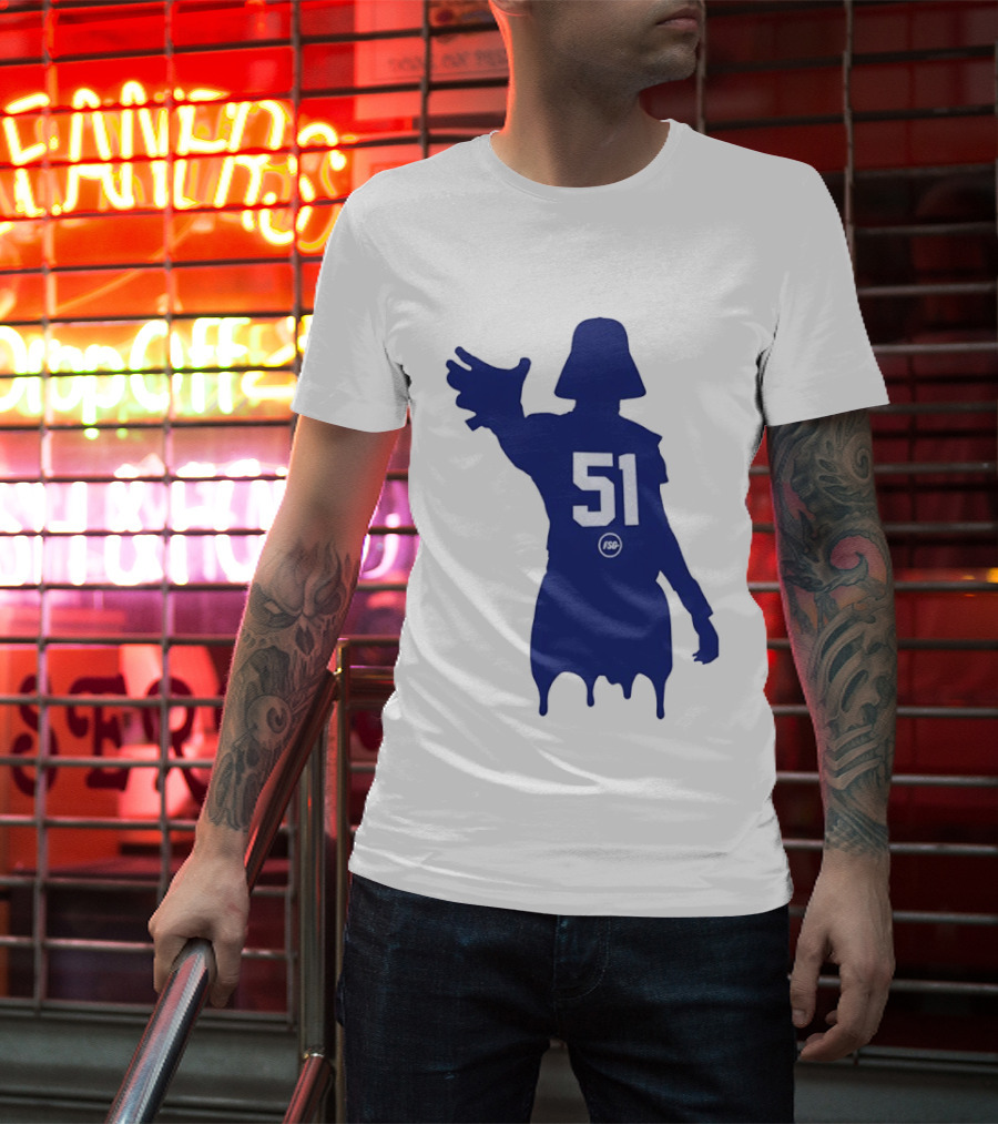 Darth Vader Silhouette Abdul Carter 51 New York Giants Football T-Shirt