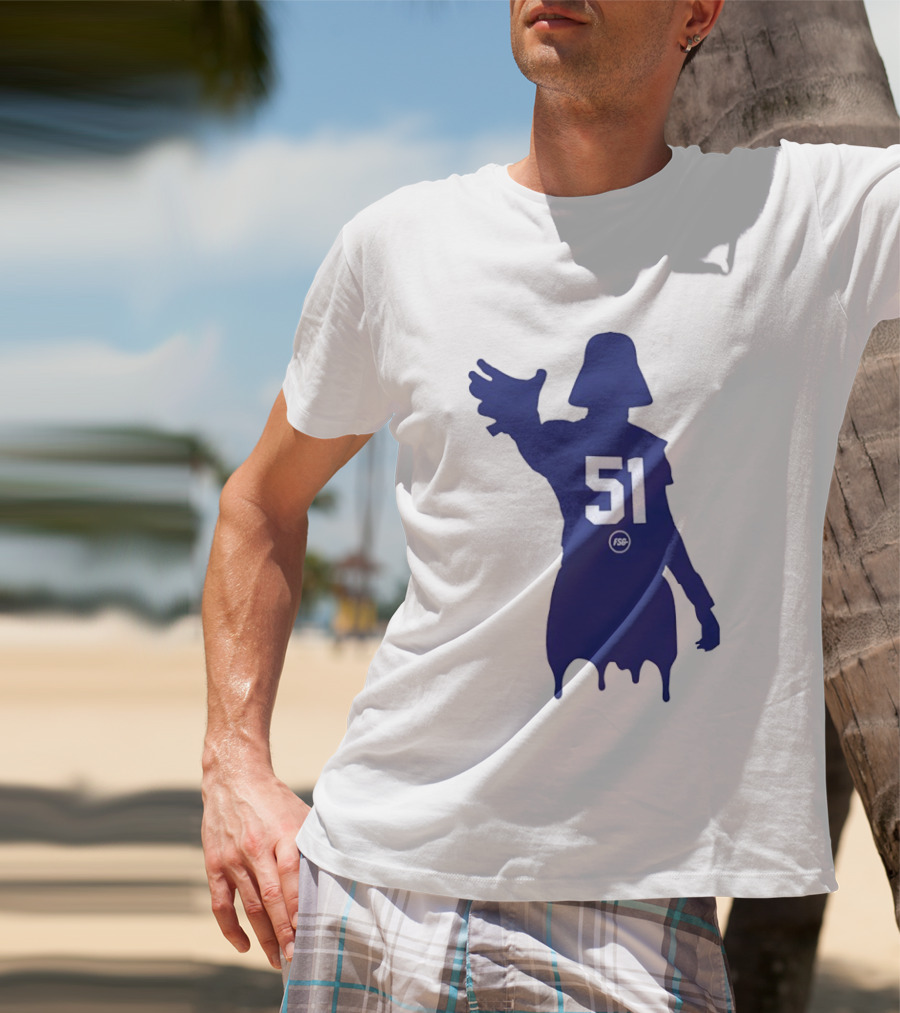Darth Vader Silhouette Abdul Carter 51 New York Giants Football T-Shirt