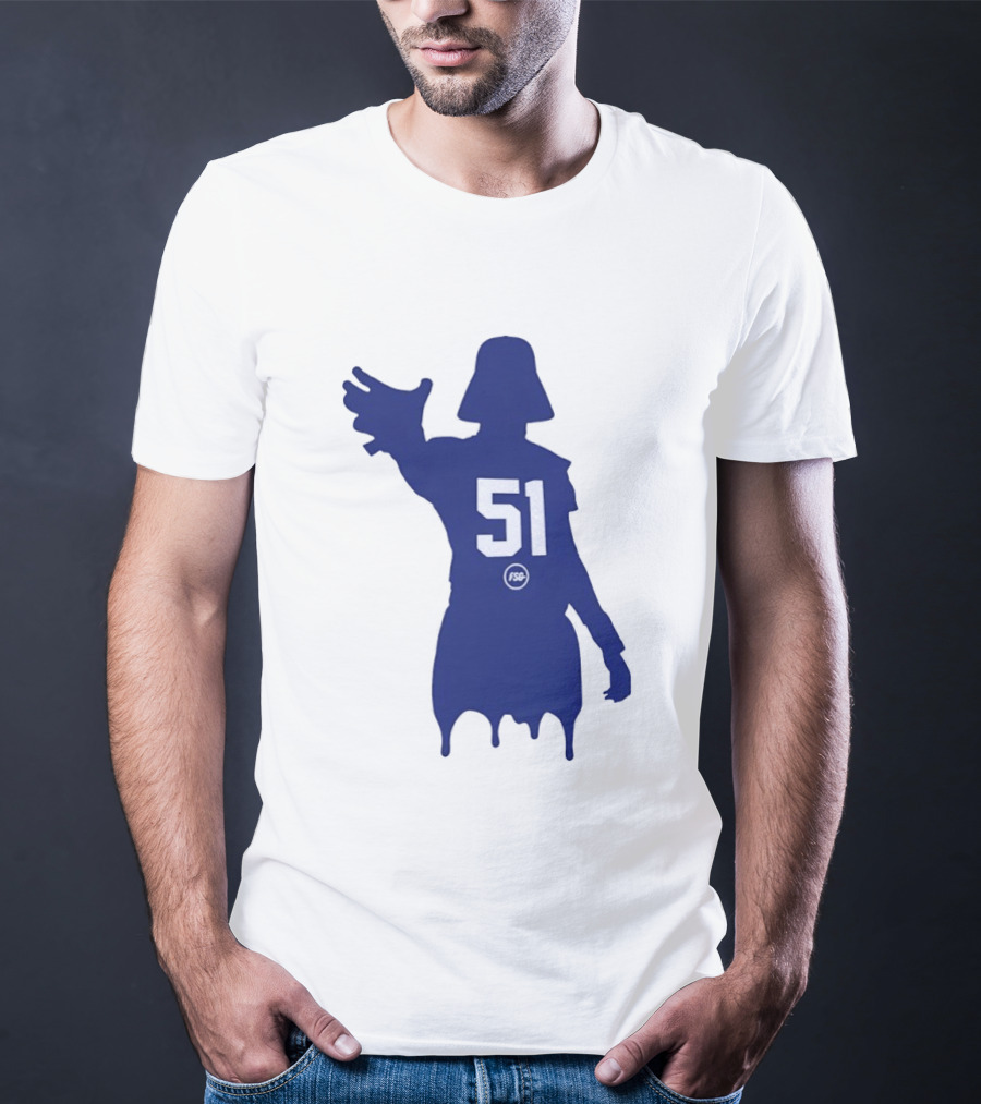 Darth Vader Silhouette Abdul Carter 51 New York Giants Football T-Shirt