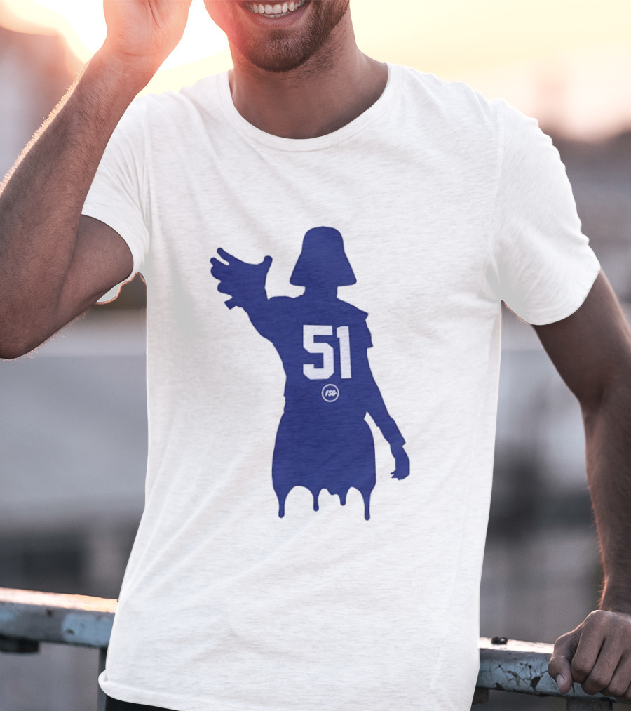 Darth Vader Silhouette Abdul Carter 51 New York Giants Football T-Shirt