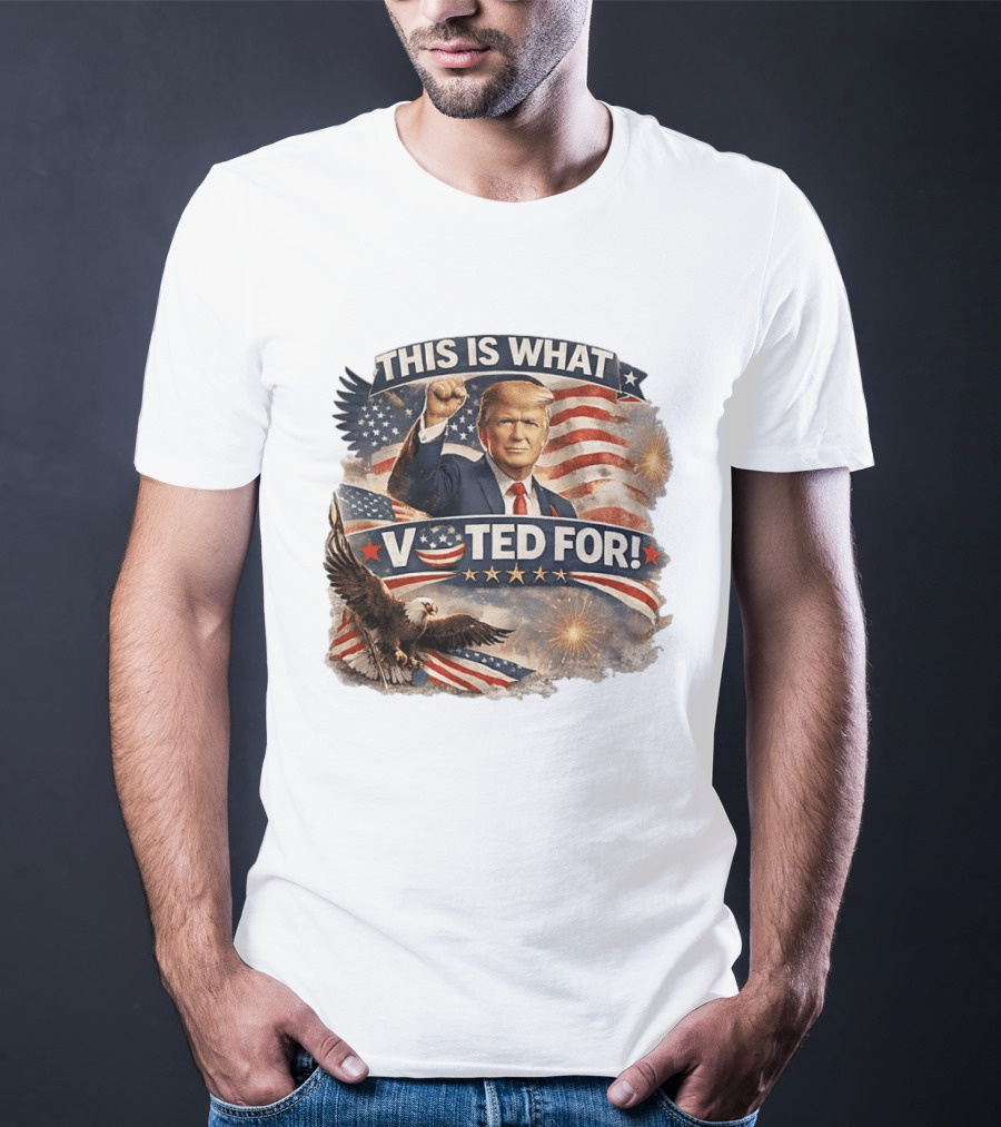 This Is What I Voted For Trump Eagle American Flag T-Shirt