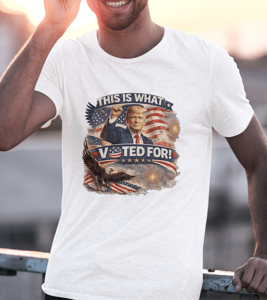 This Is What I Voted For Trump Eagle American Flag T-Shirt
