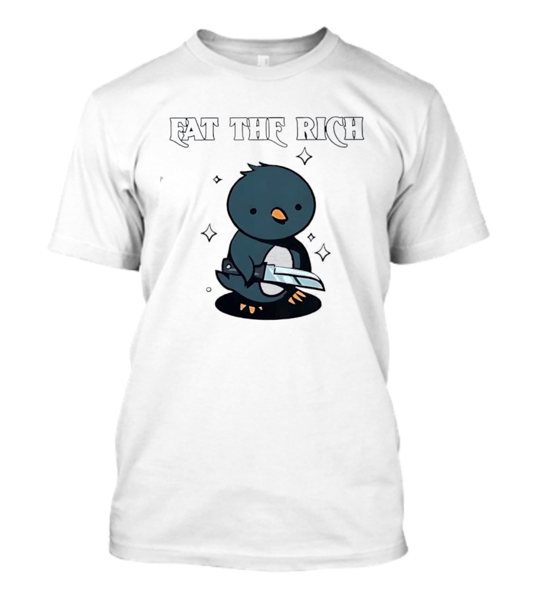 Eat The Rich Bird Meme Knife T-Shirt
