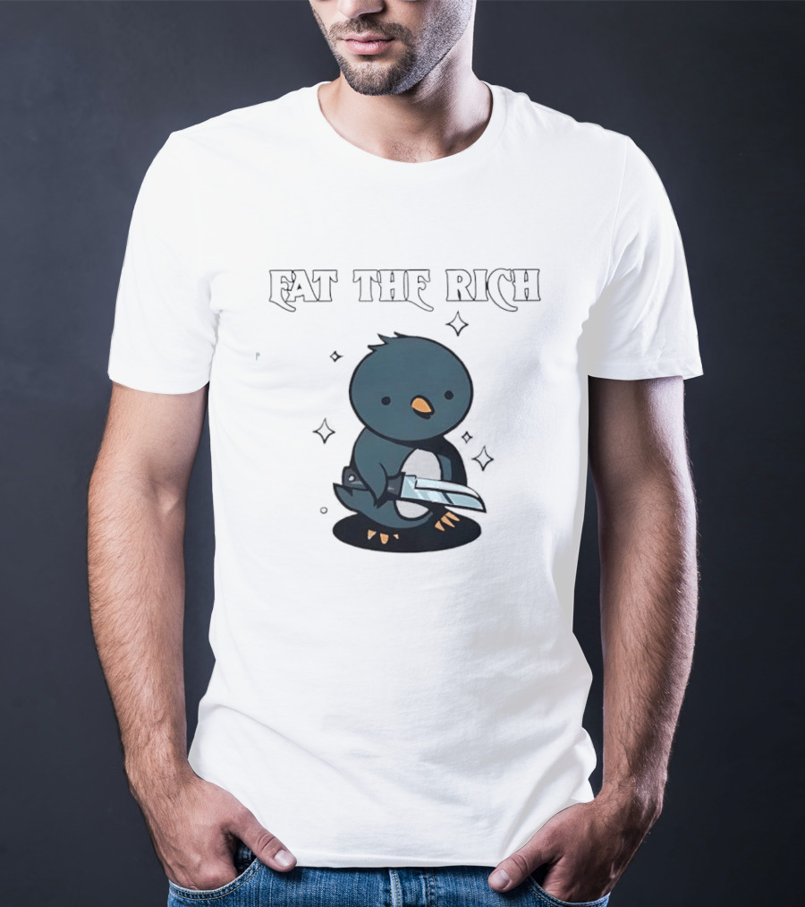 Eat The Rich Bird Meme Knife T-Shirt