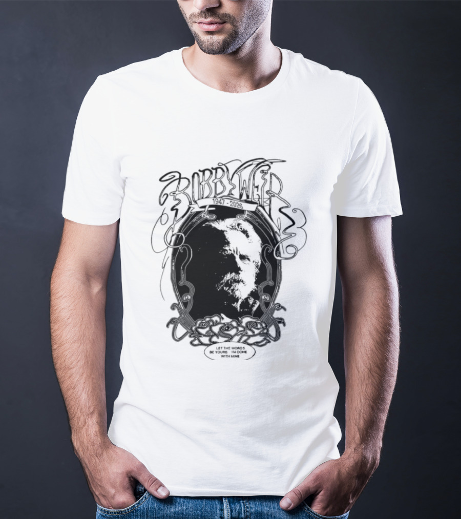 Bobby Weir Variant Psychedelic Face Black T-Shirt