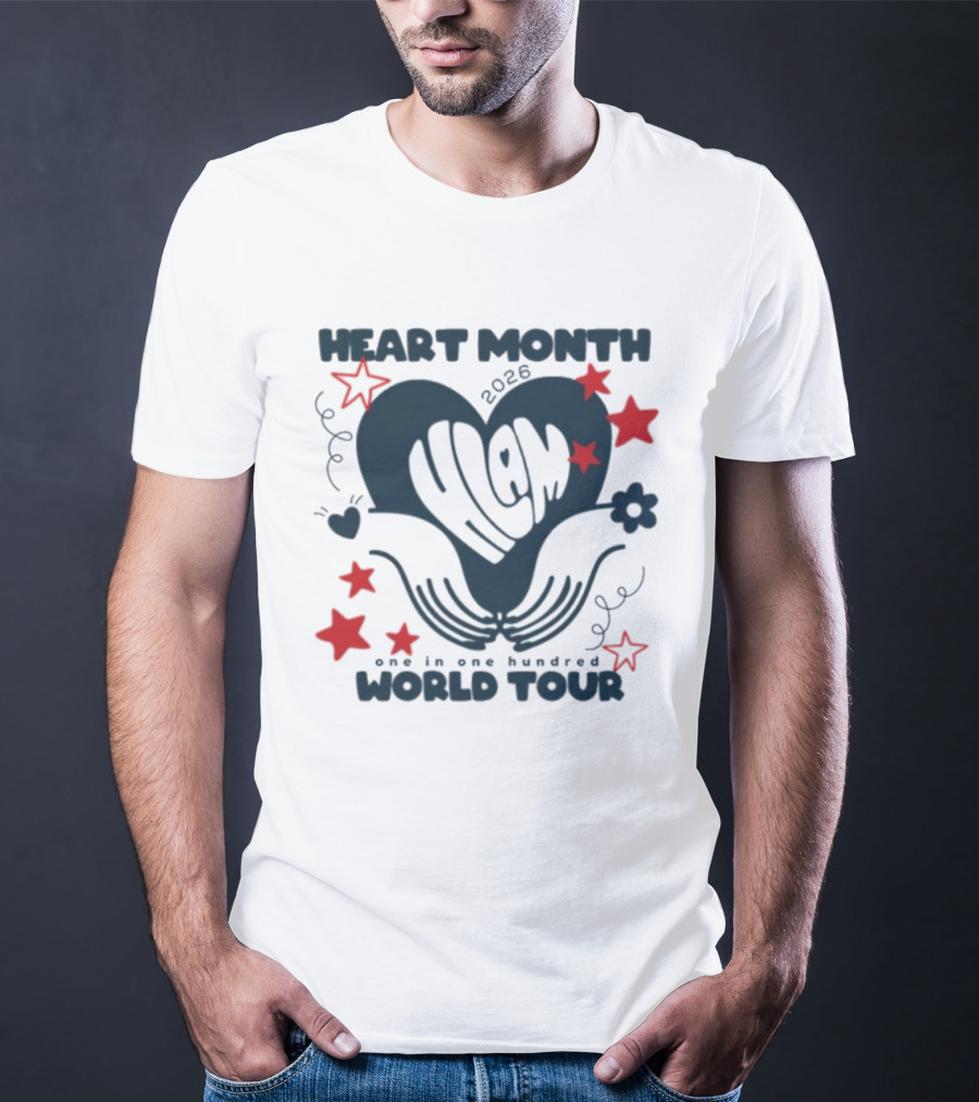 Heart Month 2026 HLAM Band One In One Hundred World Tour T-Shirt