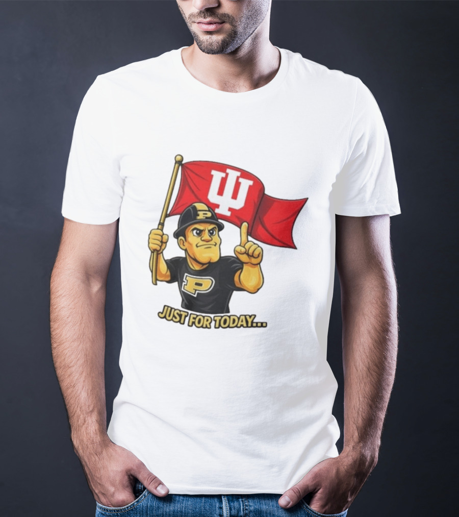 Purdue Pete Just For Today Indiana Hoosier Flag T-Shirt