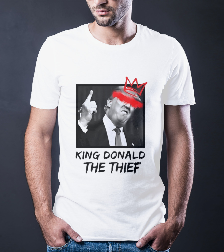 King Donald The Thief Red Crown Graffiti T-Shirt