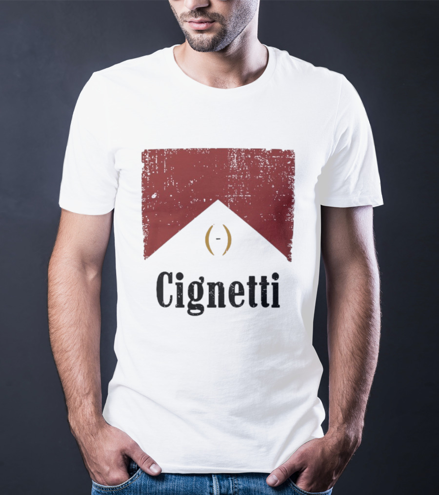 Cignetti Indiana Hoosiers Vintage Red Banner T-Shirt