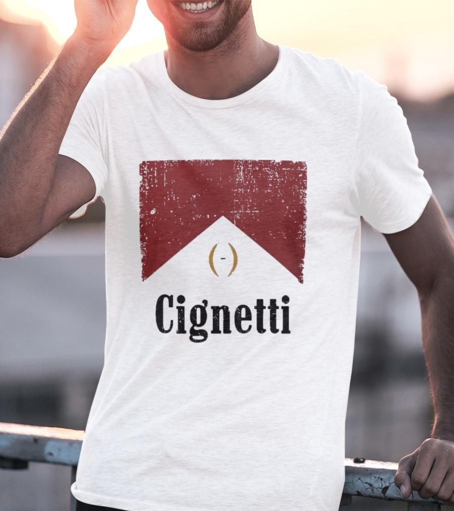 Cignetti Indiana Hoosiers Vintage Red Banner T-Shirt