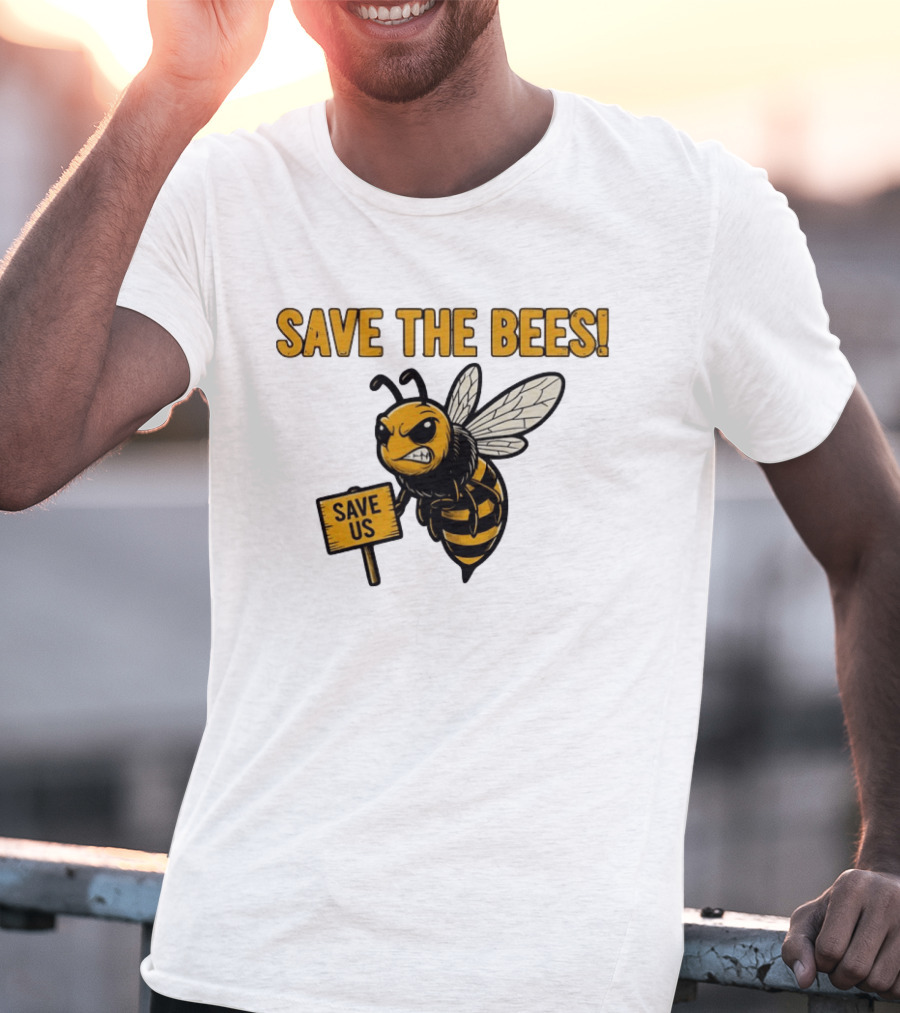 Grumpy Bee Save The Bees Save Us T-Shirt