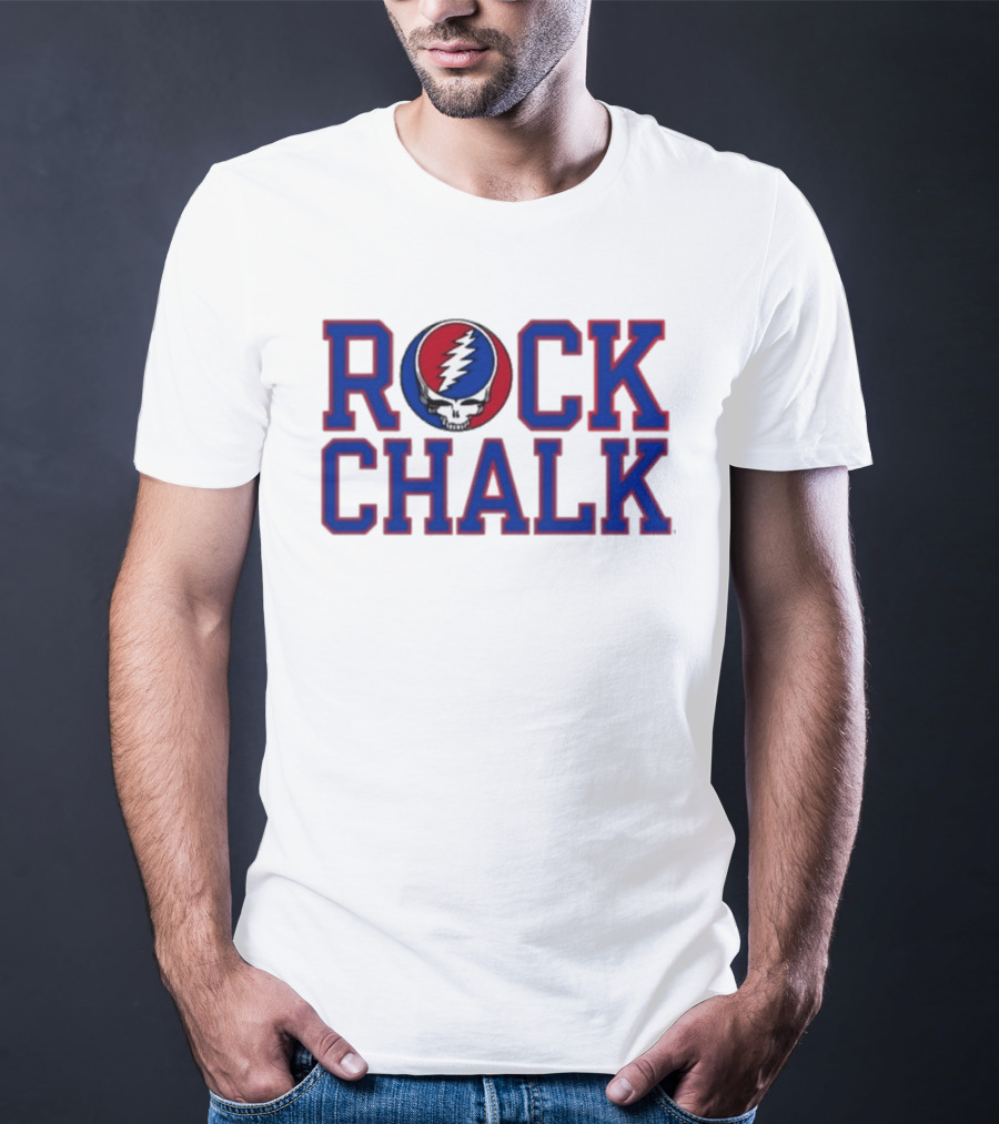 Kansas Rock Chalk Grateful Dead Steal Your Face Collaboration T-Shirt