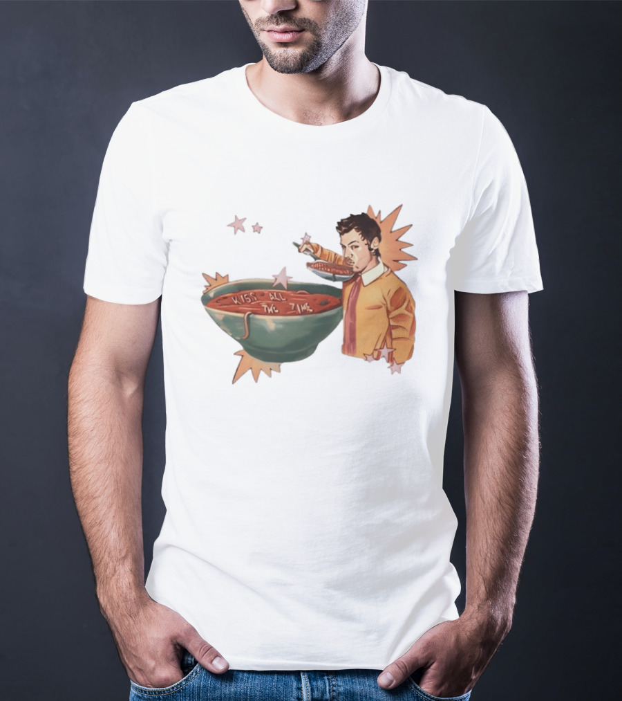 Kiss All The Time Soup Occasionally Stars T-Shirt