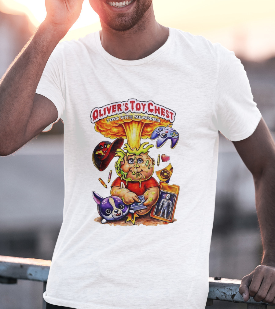 Oliver's Toy Chest Toys With Memories Cartoon Explosion Character Nostalgia T-Shirt