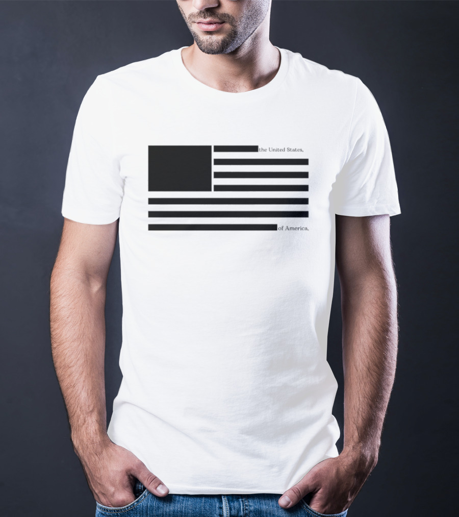 Redacted United States Flag With Blocked Epstein T-Shirt