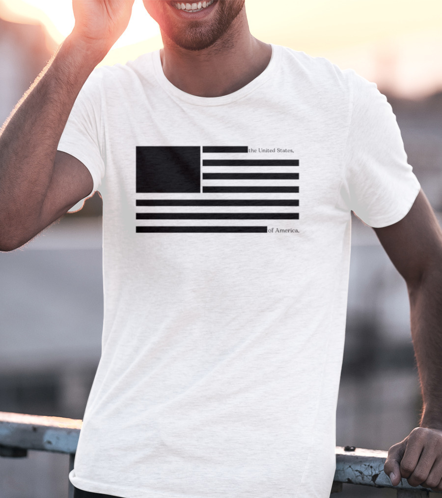 Redacted United States Flag With Blocked Epstein T-Shirt