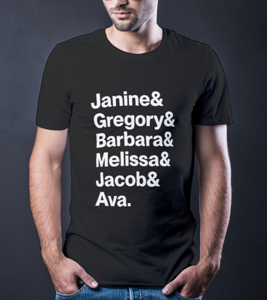 Janine Gregory Barbara Melissa Jacob Ava Abbott Elementary Characters List T-Shirt