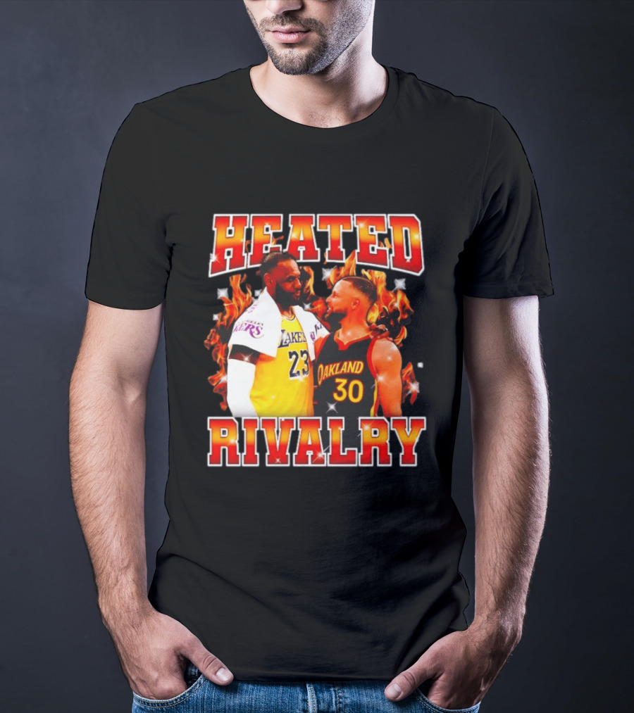 Heated Rivalry Lebron Lakers 23 Steph Oakland 30 T-Shirt
